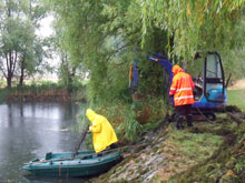 Startschuss zum Arbeitseinsatz am Mötzlicher Teich