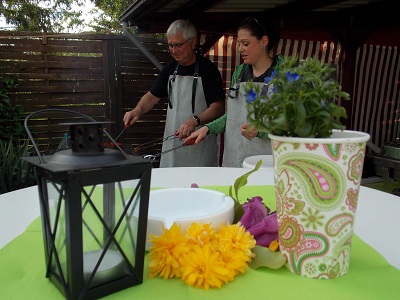 Fleißiges Grillen beim Eichbaumfest 2019 in Mötzlich